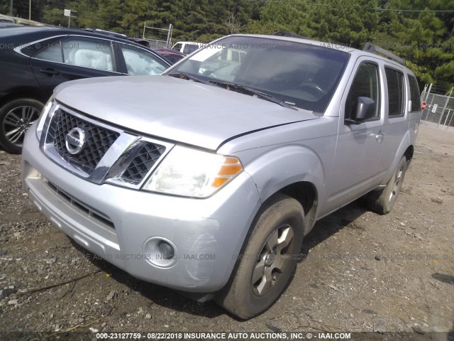 5N1AR18U09C605456 - 2009 NISSAN PATHFINDER S/LE/SE SILVER photo 2