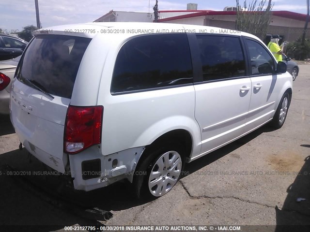 2C4RDGBG3FR642760 - 2015 DODGE GRAND CARAVAN SE WHITE photo 4