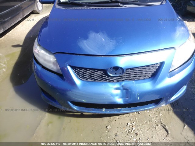 1NXBU40E69Z015801 - 2009 TOYOTA COROLLA S/LE/XLE BLUE photo 6