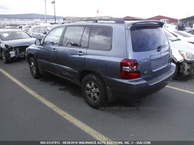 JTEGP21A560120362 - 2006 TOYOTA HIGHLANDER LIMITED BLUE photo 3