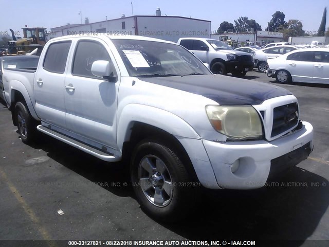 5TEJU62N55Z016061 - 2005 TOYOTA TACOMA DOUBLE CAB PRERUNNER WHITE photo 1