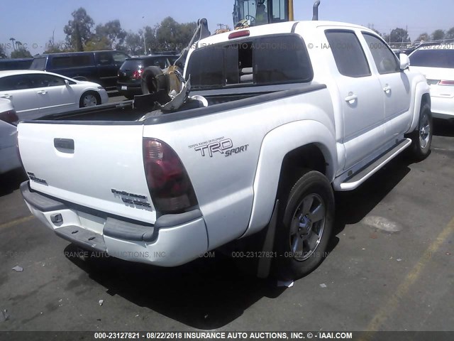 5TEJU62N55Z016061 - 2005 TOYOTA TACOMA DOUBLE CAB PRERUNNER WHITE photo 4