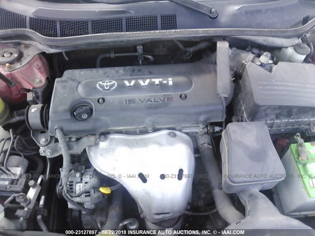4T1BE46K97U110490 - 2007 TOYOTA CAMRY NEW GENERAT CE/LE/XLE/SE RED photo 10
