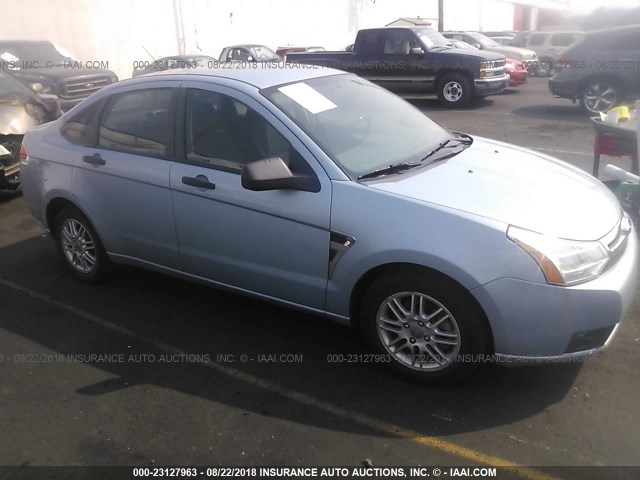 1FAHP35N88W194568 - 2008 FORD FOCUS SE/SEL/SES BLUE photo 1