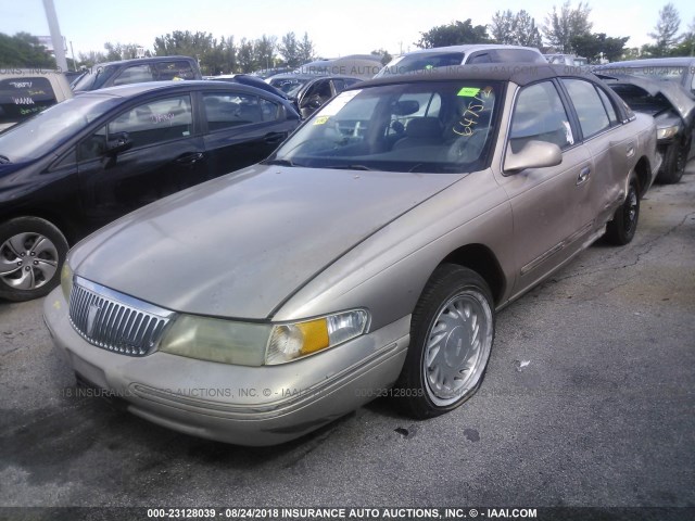 1LNLM97V0VY647512 - 1997 LINCOLN CONTINENTAL  BEIGE photo 2