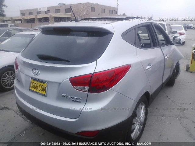 KM8JU3AC9DU637658 - 2013 HYUNDAI TUCSON GLS/LIMITED 银色 照片 4