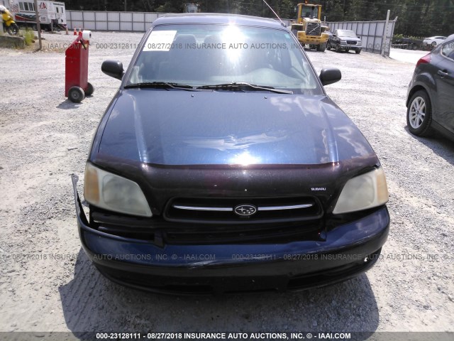 4S3BE635427212558 - 2002 SUBARU LEGACY L BLUE photo 6