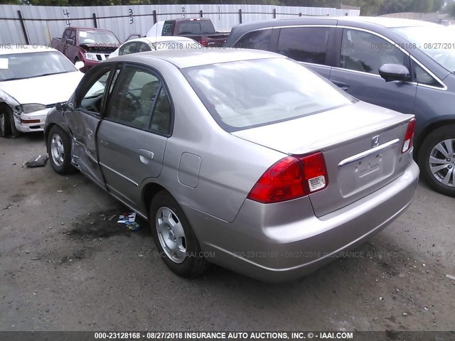 JHMES95603S025134 - 2003 HONDA CIVIC HYBRID Pewter photo 3