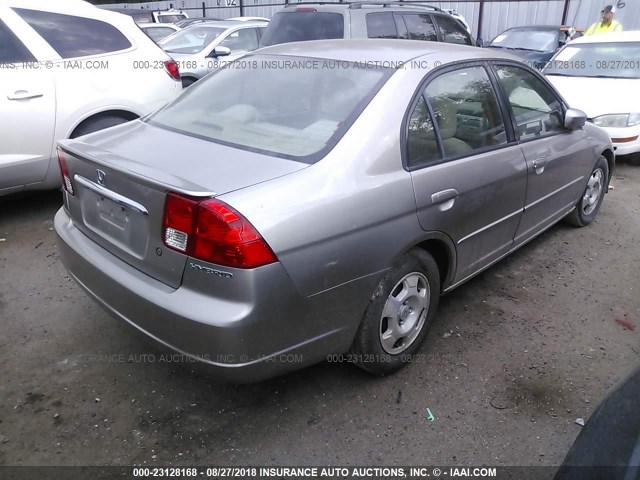 JHMES95603S025134 - 2003 HONDA CIVIC HYBRID Pewter photo 4