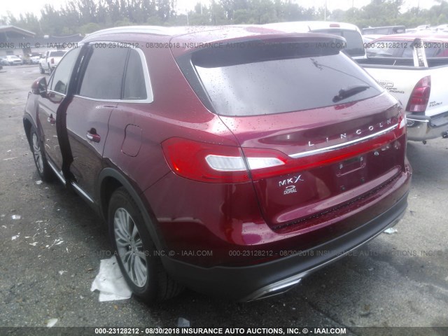 2LMPJ6KR7HBL38418 - 2017 LINCOLN MKX SELECT RED photo 3