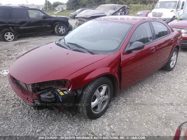 1B3EL46R04N401696 - 2004 DODGE STRATUS SXT RED photo 2