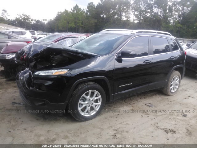 1C4PJLCB0HW573645 - 2017 JEEP CHEROKEE LATITUDE BLACK photo 2