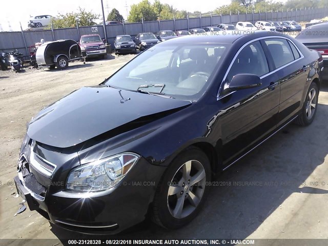 1G1ZC5E12BF282535 - 2011 CHEVROLET MALIBU 1LT BLACK photo 2