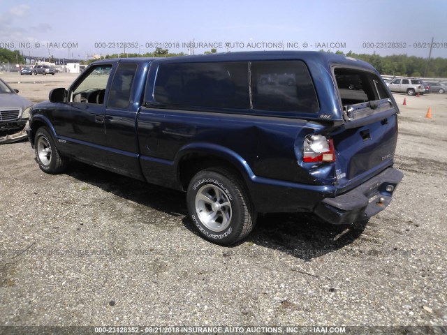 1GCCS19W11K105527 - 2001 CHEVROLET S TRUCK S10 BLUE photo 3