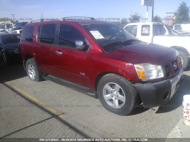 5N1BA08AX7N707991 - 2007 NISSAN ARMADA SE/LE RED photo 1