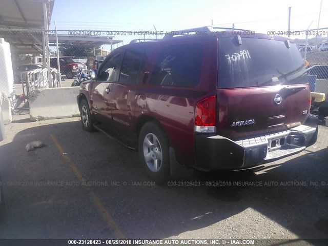 5N1BA08AX7N707991 - 2007 NISSAN ARMADA SE/LE RED photo 3