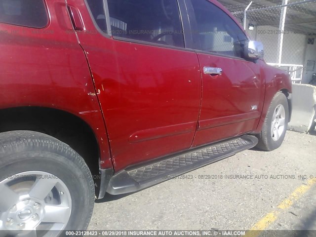 5N1BA08AX7N707991 - 2007 NISSAN ARMADA SE/LE RED photo 6