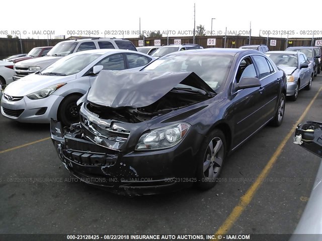 1G1ZC5EU2BF222118 - 2011 CHEVROLET MALIBU 1LT GRAY photo 2