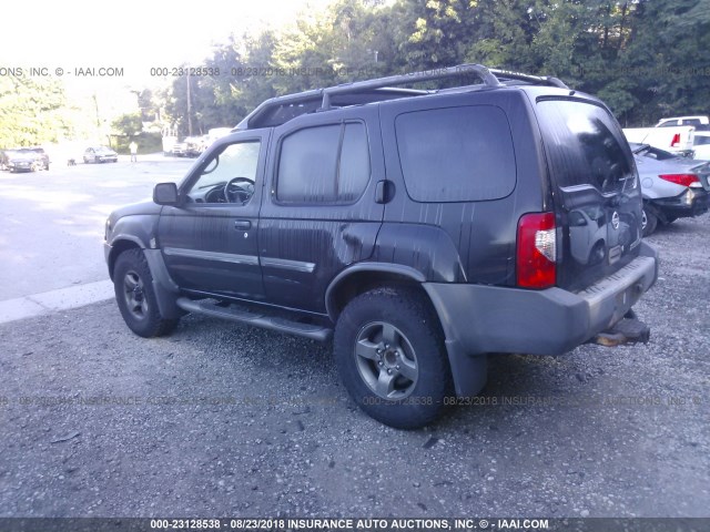 5N1ED28Y82C537275 - 2002 NISSAN XTERRA XE/SE BLACK photo 3