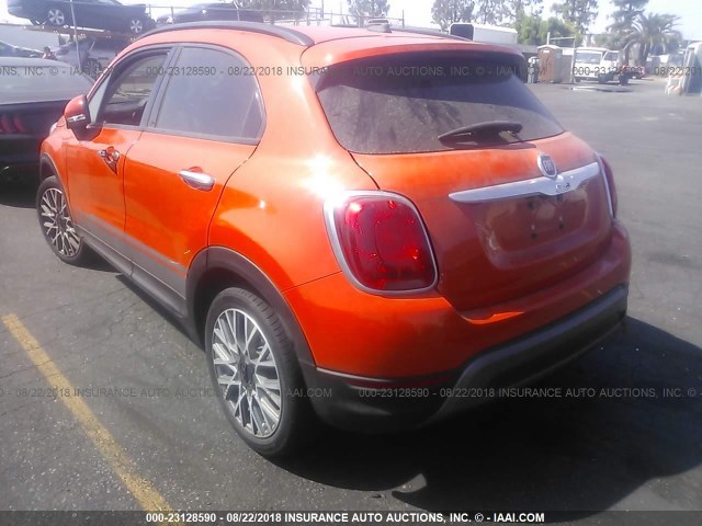 ZFBCFXCT8GP339068 - 2016 FIAT 500X TREKKING ORANGE photo 3