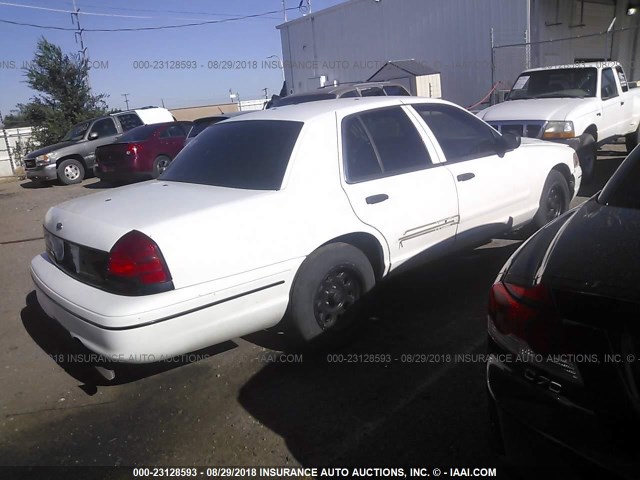 2FAFP71WX1X124478 - 2001 FORD CROWN VICTORIA POLICE INTERCEPTOR WHITE photo 4