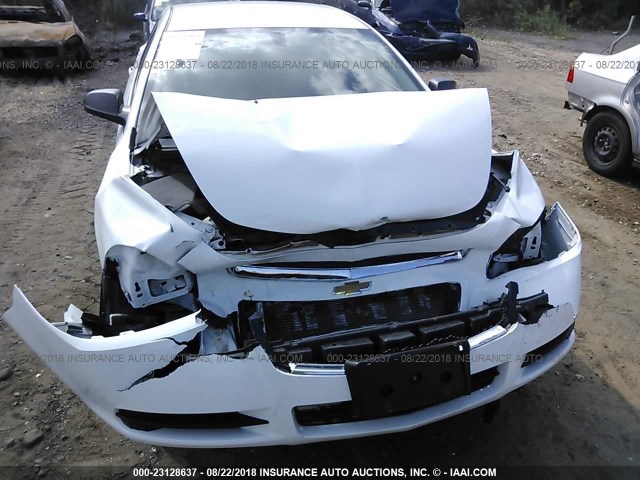 1G1ZA5EUXCF236386 - 2012 CHEVROLET MALIBU LS WHITE photo 6