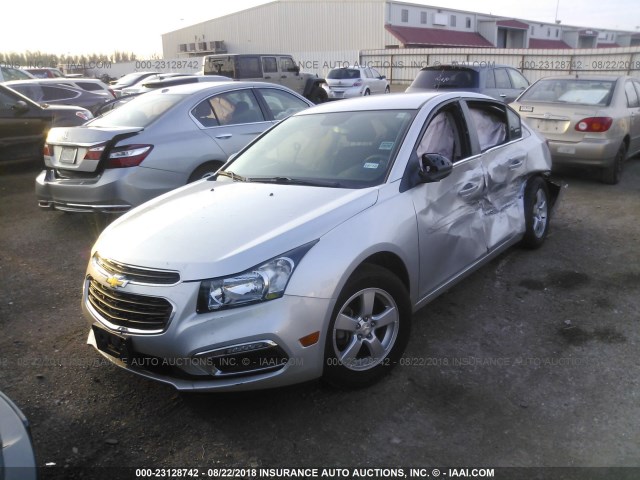 1G1PC5SB3F7222705 - 2015 CHEVROLET CRUZE LT SILVER photo 2