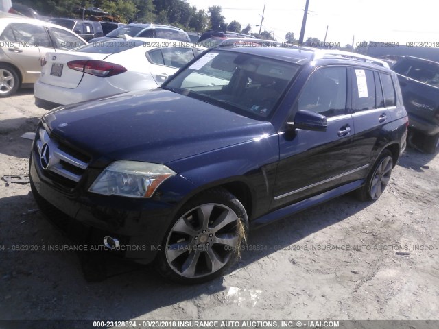 WDCGG8HB4AF414146 - 2010 MERCEDES-BENZ GLK 350 4MATIC BLUE photo 2