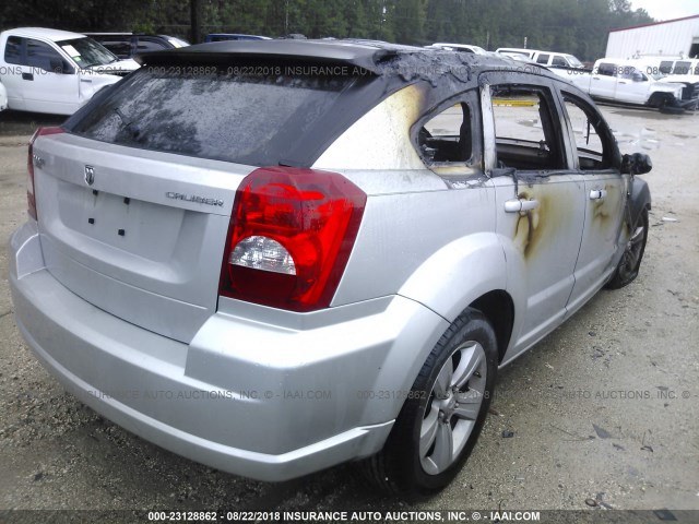 1B3CB3HAXBD172958 - 2011 DODGE CALIBER MAINSTREET SILVER photo 4