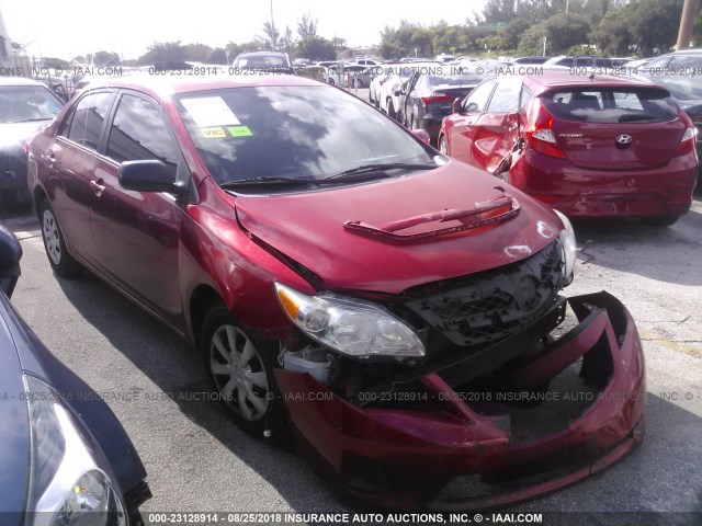 2T1BU4EE2BC677259 - 2011 TOYOTA COROLLA S/LE RED photo 1