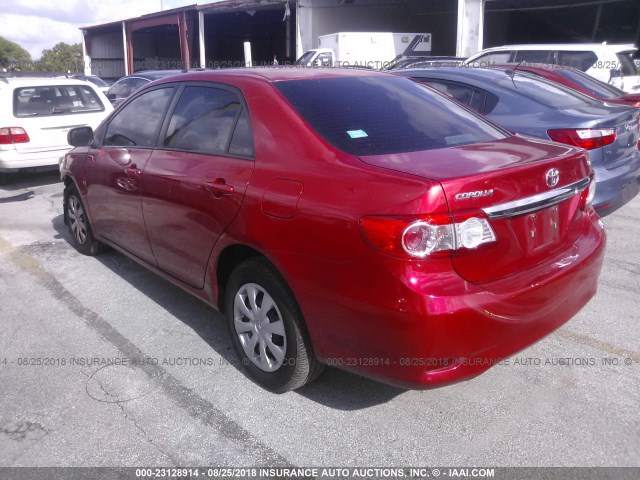 2T1BU4EE2BC677259 - 2011 TOYOTA COROLLA S/LE RED photo 3