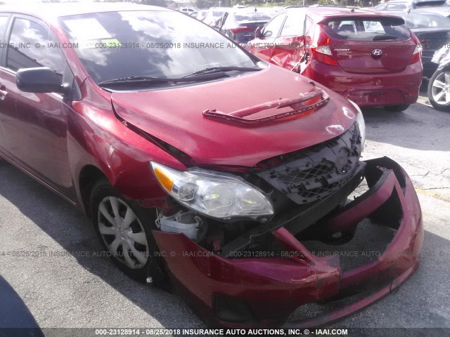2T1BU4EE2BC677259 - 2011 TOYOTA COROLLA S/LE RED photo 6