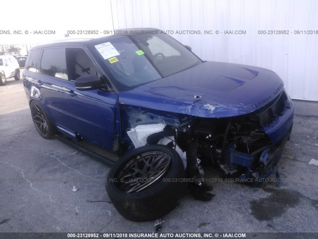 SALWZ2SE5JA198700 - 2018 LAND ROVER RANGE ROVER SPORT SVR BLUE photo 1