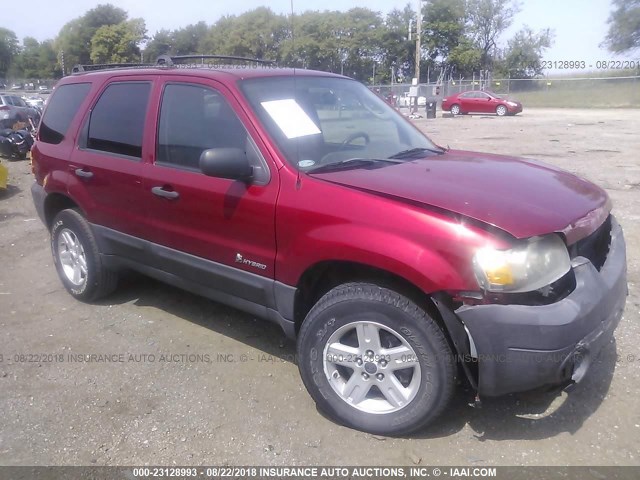 1FMYU95H96KC55393 - 2006 FORD ESCAPE HEV RED photo 1