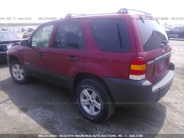 1FMYU95H96KC55393 - 2006 FORD ESCAPE HEV RED photo 3
