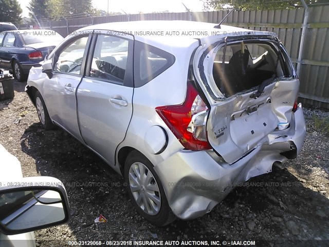 3N1CE2CPXFL384659 - 2015 NISSAN VERSA NOTE S/S PLUS/SV/SL/SR SILVER photo 3