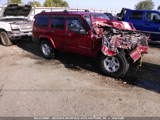 1J4FF68SXXL551976 - 1999 JEEP CHEROKEE SPORT/CLASSIC წითელი ფოტო 1