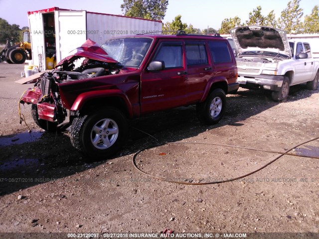 1J4FF68SXXL551976 - 1999 JEEP CHEROKEE SPORT/CLASSIC წითელი ფოტო 2