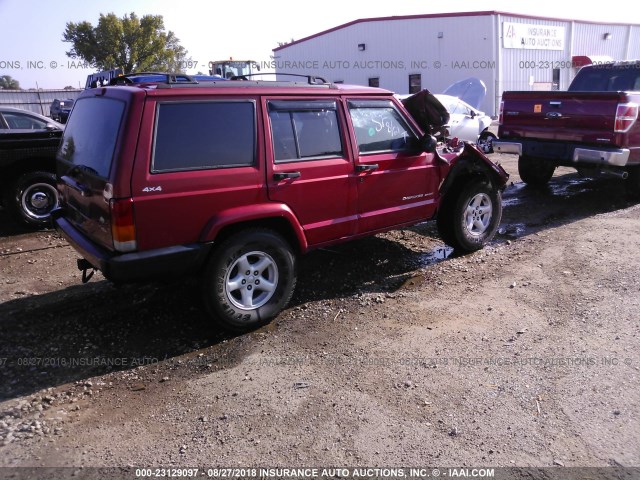 1J4FF68SXXL551976 - 1999 JEEP CHEROKEE SPORT/CLASSIC წითელი ფოტო 4