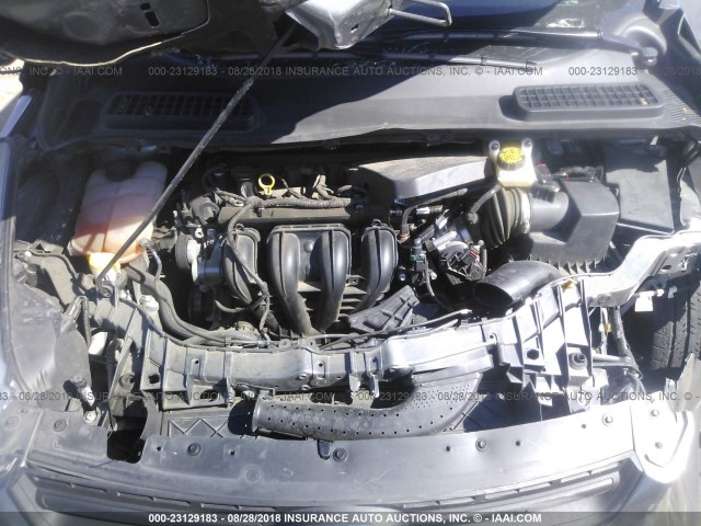 1FMCU0F70EUC44653 - 2014 FORD ESCAPE S GRAY photo 10