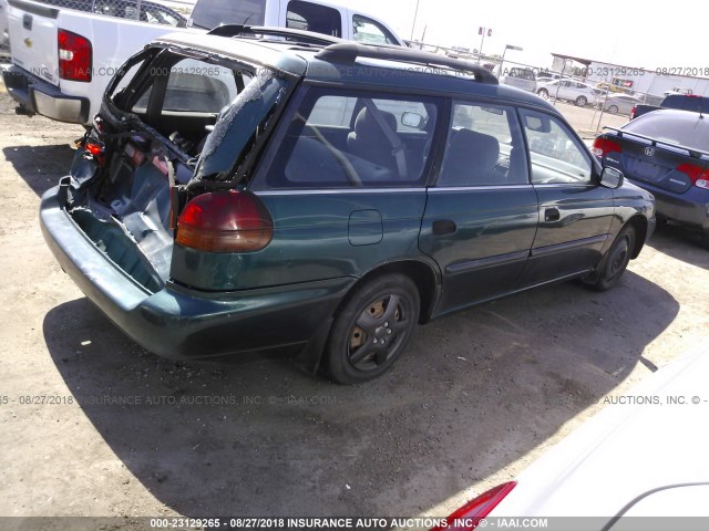 4S3BK4256V7317993 - 1997 SUBARU LEGACY BRIGHTON GREEN photo 4