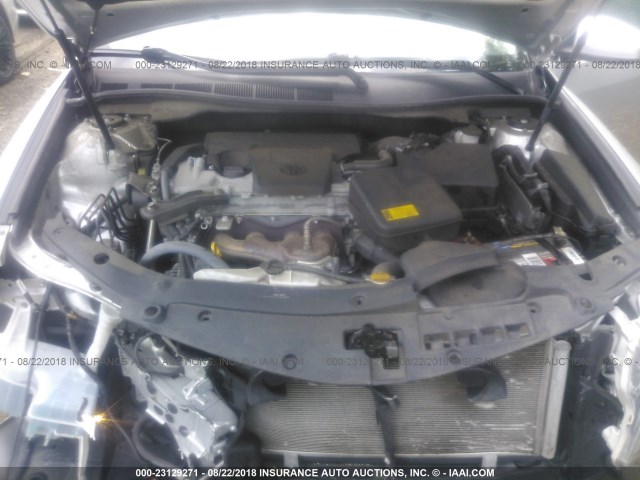 4T1BF1FK8CU585683 - 2012 TOYOTA CAMRY SE/LE/XLE SILVER photo 10