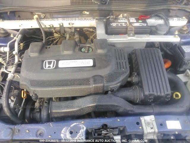 JHMZE14711T002571 - 2001 HONDA INSIGHT BLUE photo 10