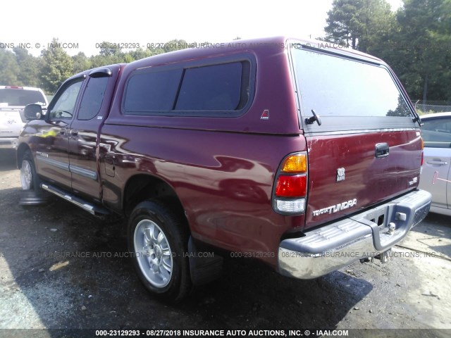 5TBRT34133S427864 - 2003 TOYOTA TUNDRA ACCESS CAB SR5 BURGUNDY photo 3