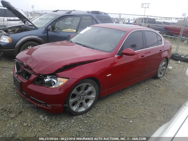 WBAVB73567VH21131 - 2007 BMW 335 I RED photo 2