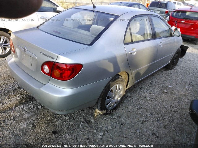 JTDBR32E042046348 - 2004 TOYOTA COROLLA CE/LE SILVER photo 4