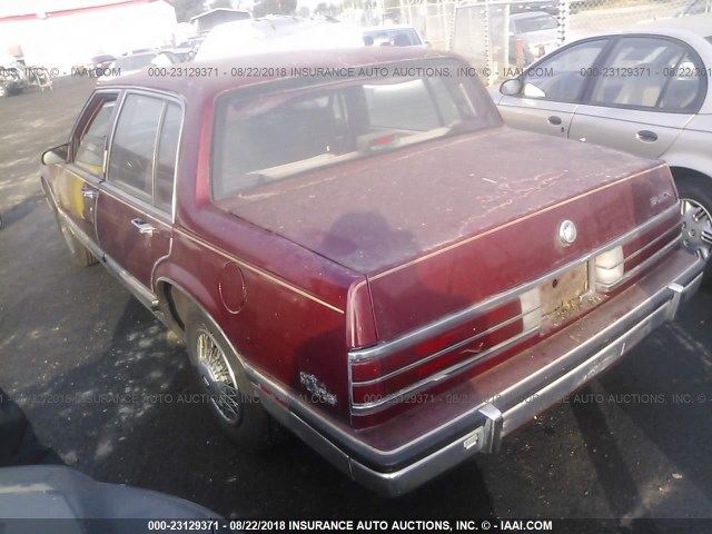 1G4CW54C0L1615655 - 1990 BUICK ELECTRA PARK AVENUE RED photo 3