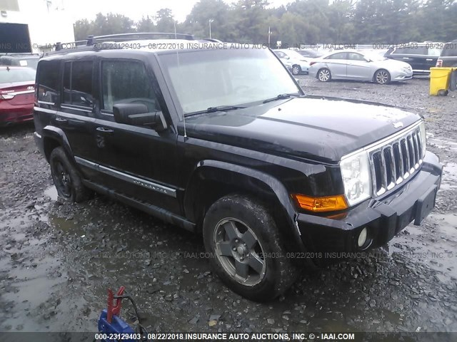 1J8HG48K07C606556 - 2007 JEEP COMMANDER BLACK photo 1