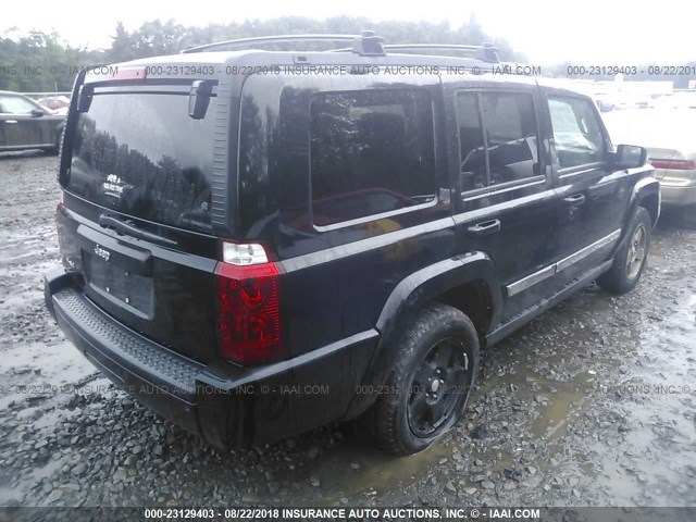 1J8HG48K07C606556 - 2007 JEEP COMMANDER BLACK photo 4
