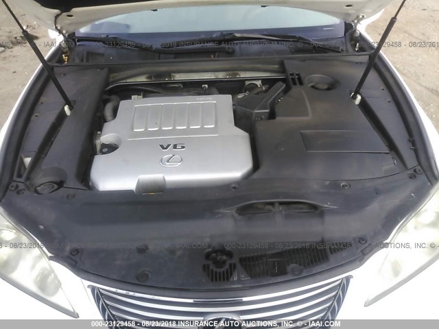 JTHBJ46G972116215 - 2007 LEXUS ES 350 WHITE photo 10